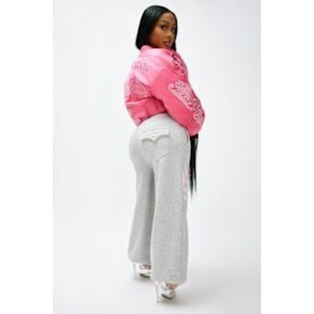 CRYSTAL LOGO NYLON BOMBER JACKET